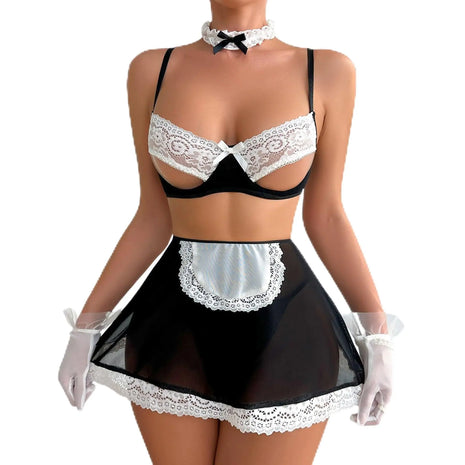 Conjunto de lencería de sirvienta francesa.